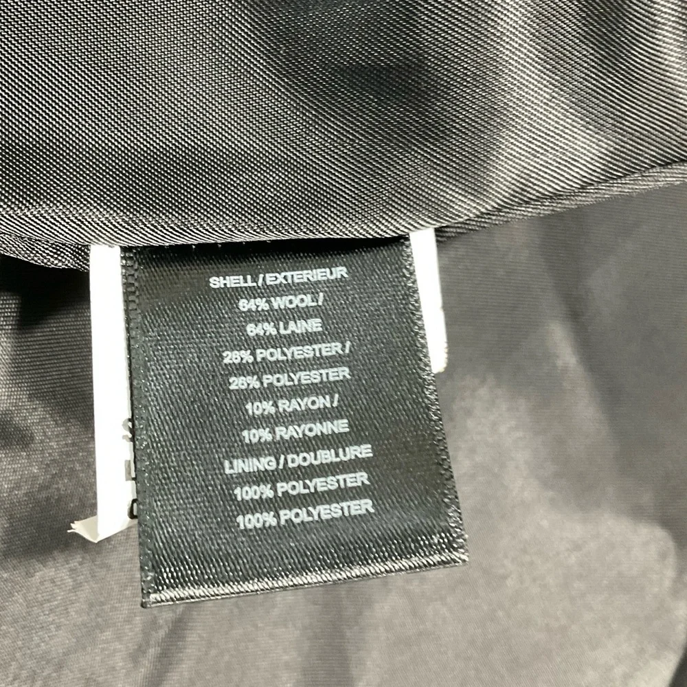 Sam Edelman Black Double Breasted Wool Blend Coat Size 8
